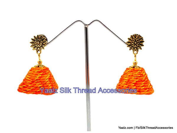 silk thread Grandeur Jumka Collections 