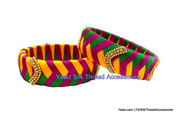 silk thread Single Bangle Collections 