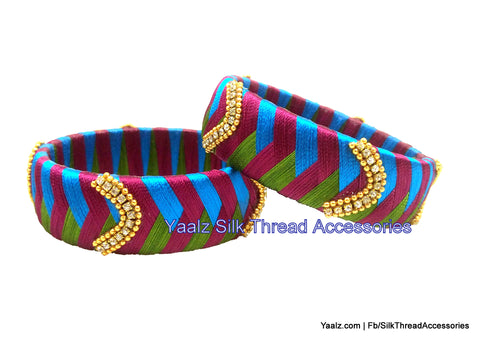silk thread Single Bangle Collections 