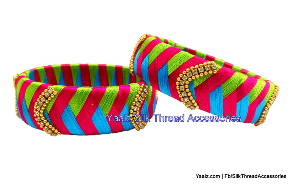 silk thread Single Bangle Collections 