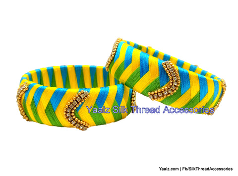 silk thread Single Bangle Collections 