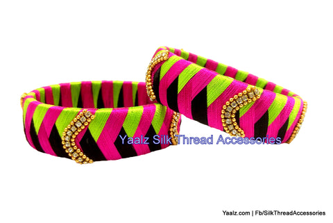 silk thread Single Bangle Collections 
