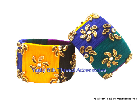 silk thread Single Bangle Collections 