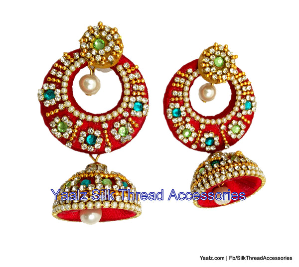 silk thread Chand Bali Earring 