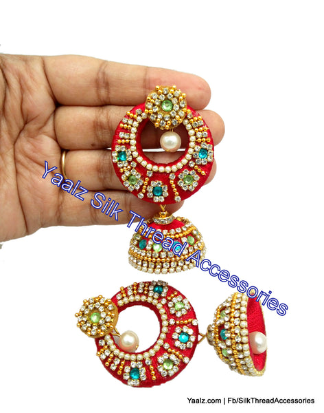 silk thread Chand Bali Earring 