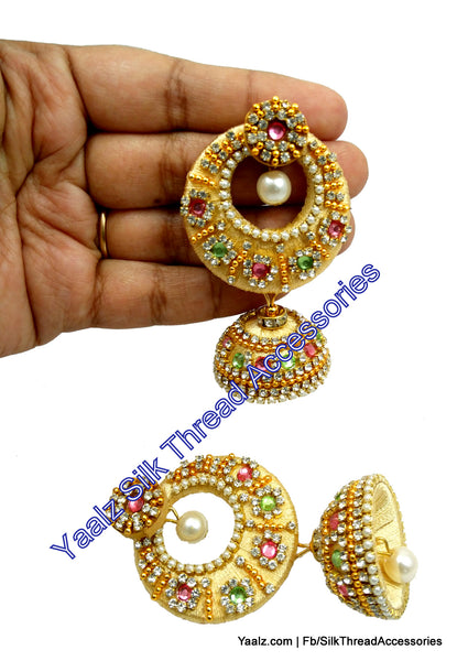 silk thread Chand Bali Earring 