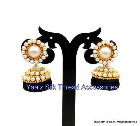 silk thread Grandeur Jumka Collections 