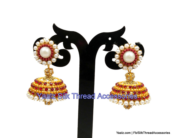 silk thread Grandeur Jumka Collections 