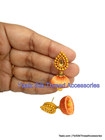 silk thread Grandeur Jumka Collections 