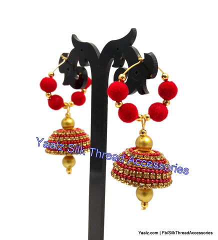 silk thread Grandeur Jumka Collections 