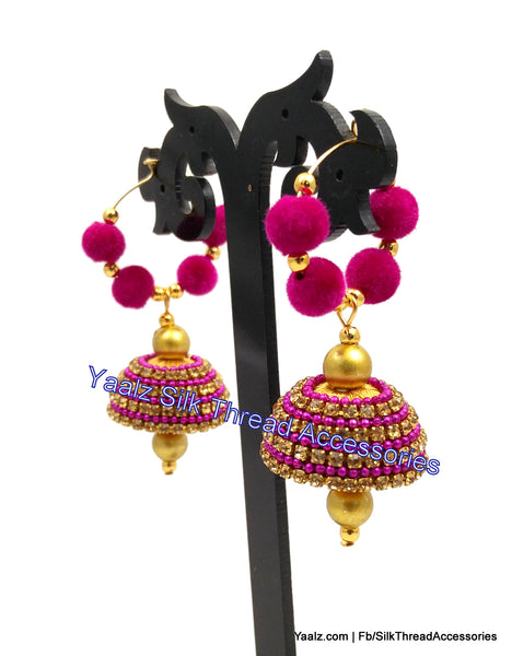 silk thread Grandeur Jumka Collections 