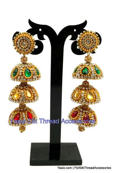 silk thread Grandeur Jumka Collections 