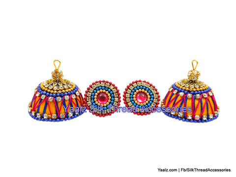 silk thread Grandeur Jumka Collections 