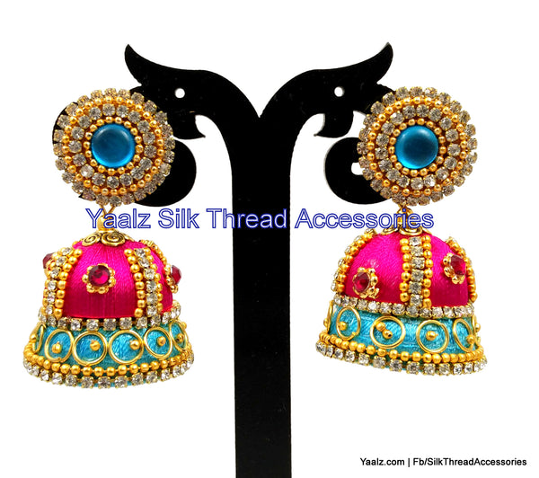 silk thread Grandeur Jumka Collections 