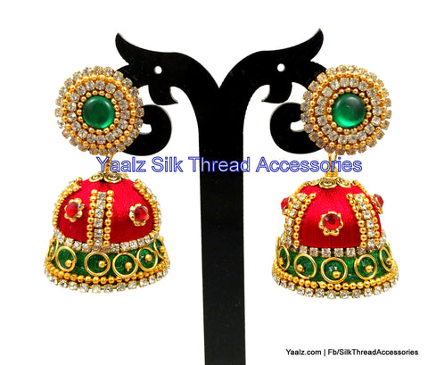 silk thread Grandeur Jumka Collections 