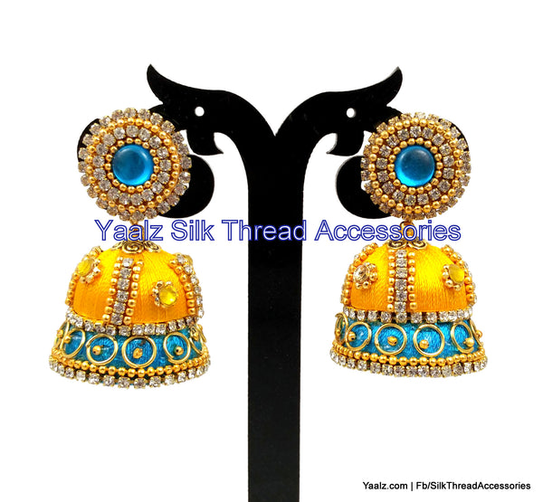 silk thread Grandeur Jumka Collections 