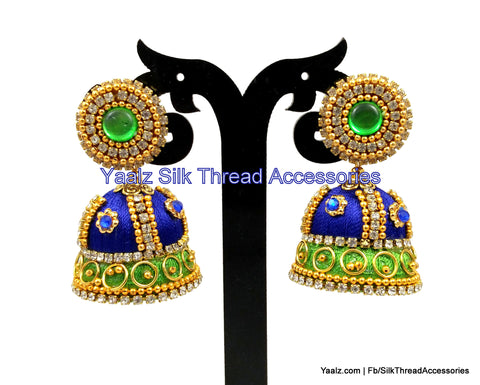 silk thread Grandeur Jumka Collections 