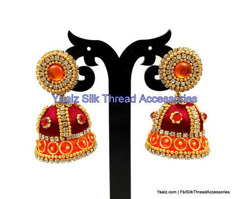 silk thread Grandeur Jumka Collections 