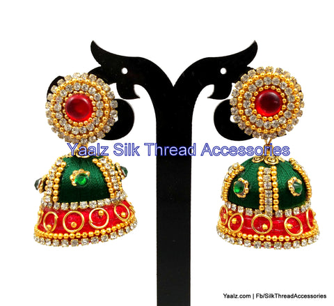 silk thread Grandeur Jumka Collections 