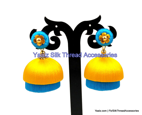 silk thread Grandeur Jumka Collections 