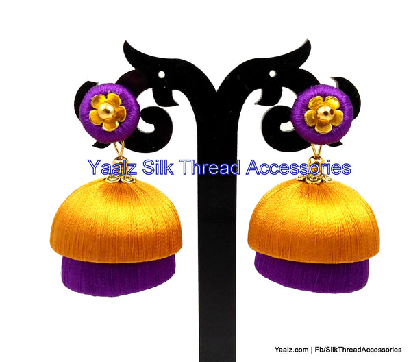 silk thread Grandeur Jumka Collections 