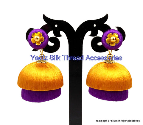 silk thread Grandeur Jumka Collections 