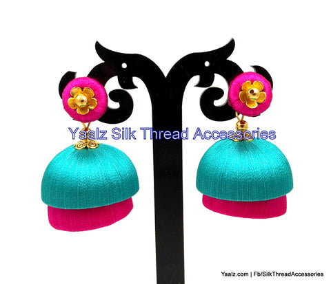 silk thread Grandeur Jumka Collections 