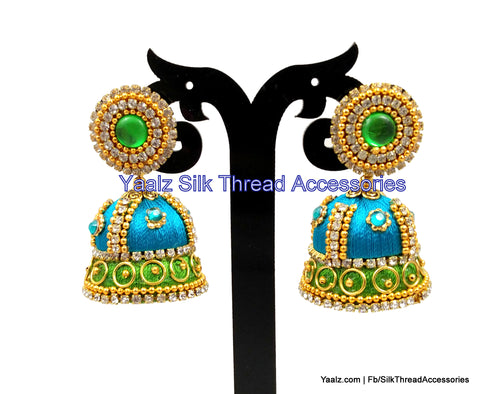 silk thread Grandeur Jumka Collections 