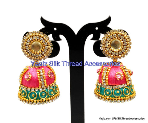 silk thread Grandeur Jumka Collections 