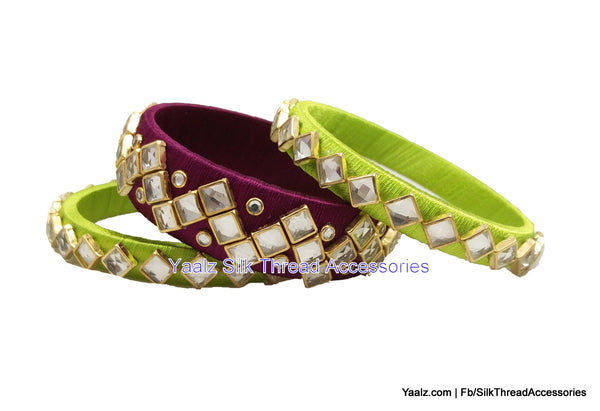 silk thread Single Bangle Collections 