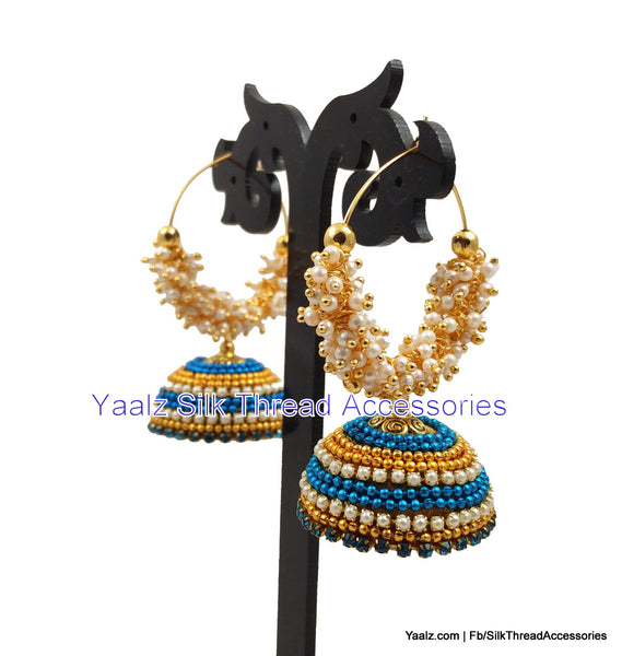 silk thread Grandeur Jumka Collections 