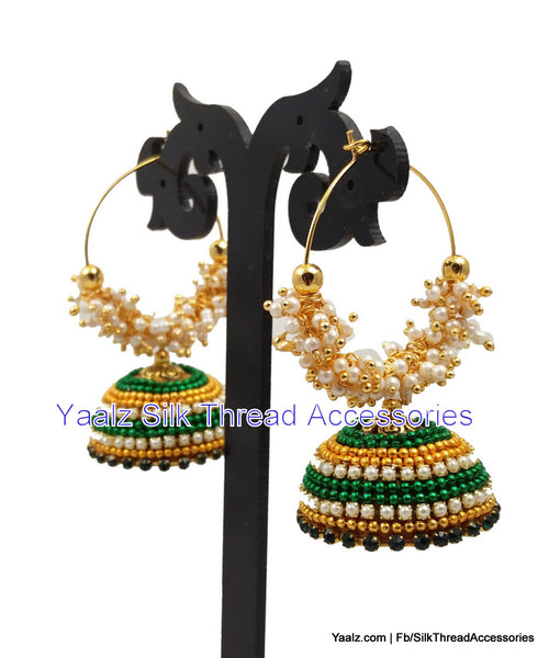 silk thread Grandeur Jumka Collections 