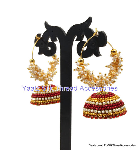 silk thread Grandeur Jumka Collections 