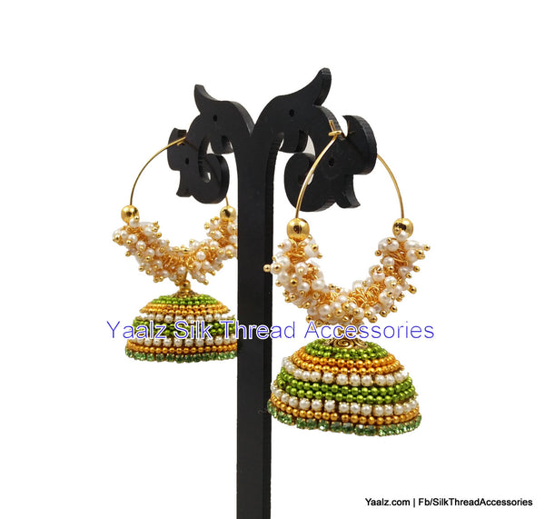 silk thread Grandeur Jumka Collections 