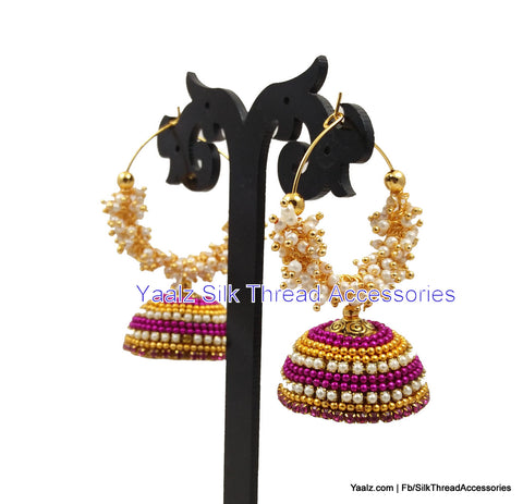 silk thread Grandeur Jumka Collections 