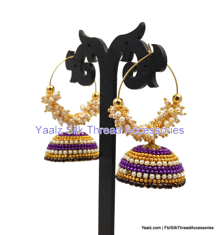 silk thread Grandeur Jumka Collections 