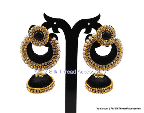 silk thread Chand Bali Earring 