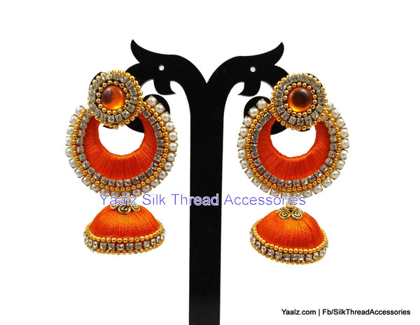 silk thread Chand Bali Earring 