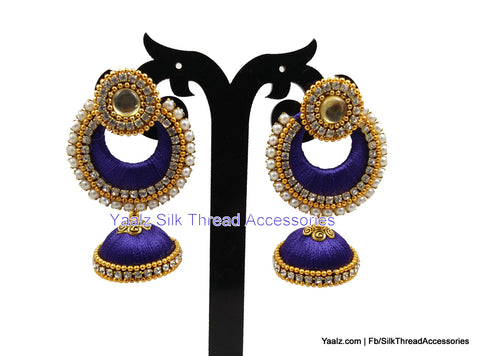 silk thread Chand Bali Earring 