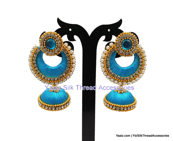 silk thread Chand Bali Earring 