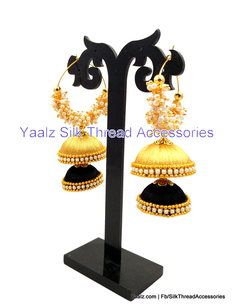 silk thread Grandeur Jumka Collections 