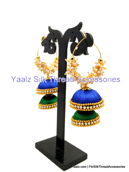 silk thread Grandeur Jumka Collections 