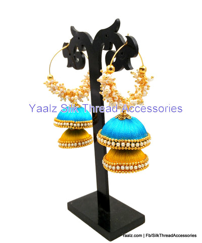 silk thread Grandeur Jumka Collections 