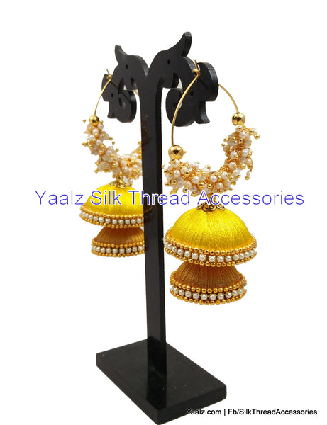 silk thread Grandeur Jumka Collections 