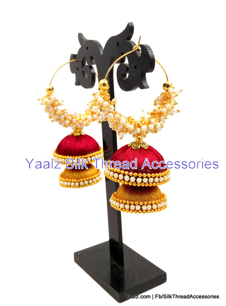 silk thread Grandeur Jumka Collections 