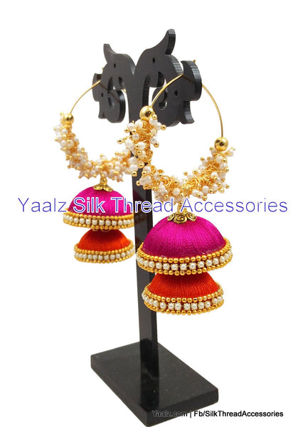 silk thread Grandeur Jumka Collections 