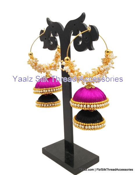 silk thread Grandeur Jumka Collections 