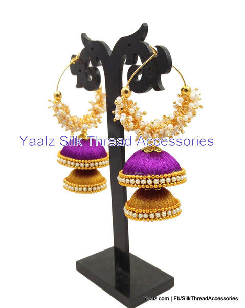 silk thread Grandeur Jumka Collections 