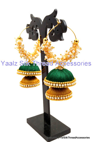 silk thread Grandeur Jumka Collections 