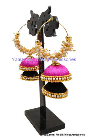 silk thread Grandeur Jumka Collections 